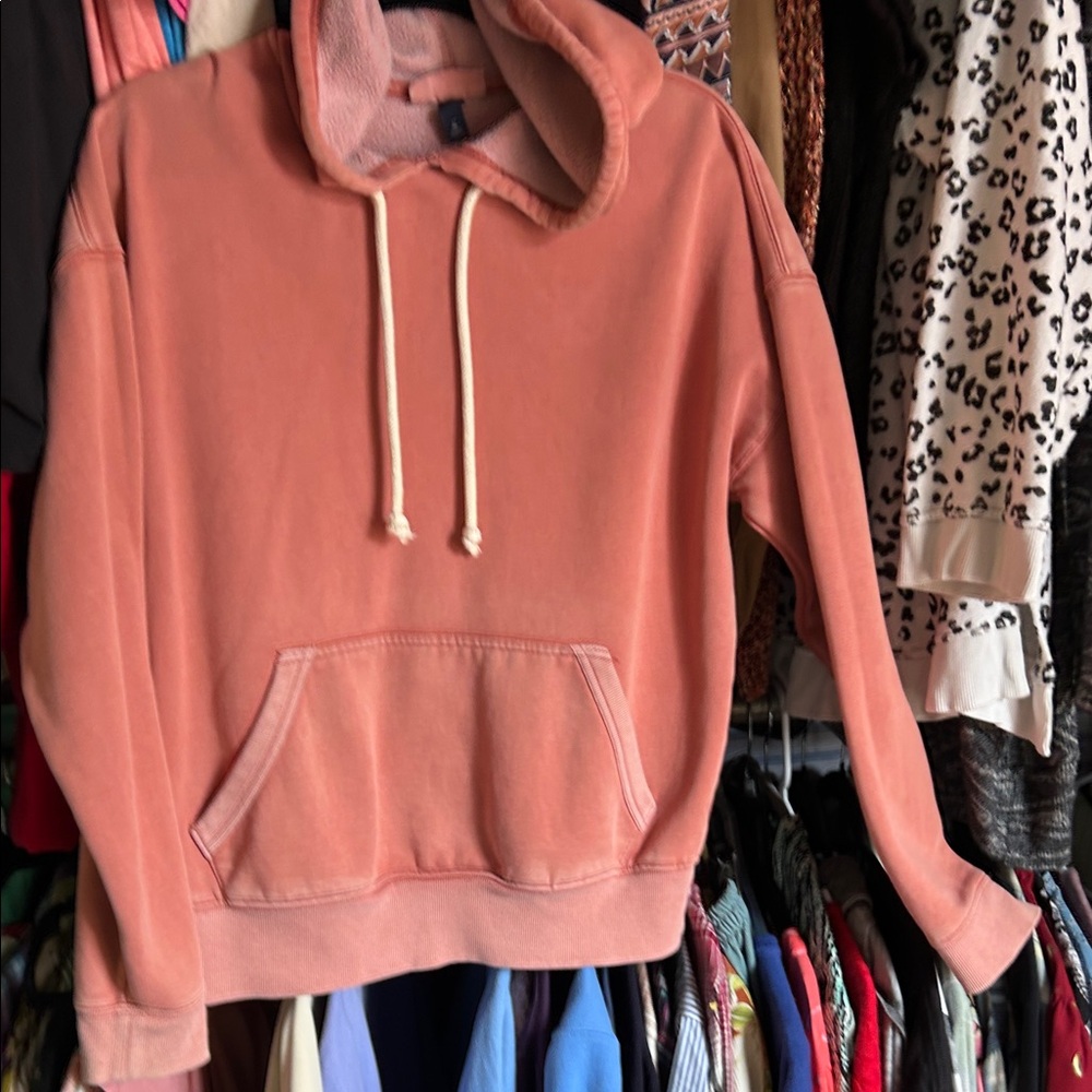 Women's Coral Hoodie Pullover Sweatshirt